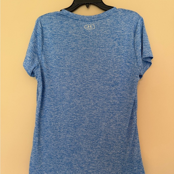 Under Armour Women's Heathered Blue V-Neck Tee - Picture 2 of 3